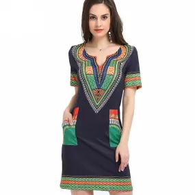 2017 Summer Sexy Print Boho Dresses