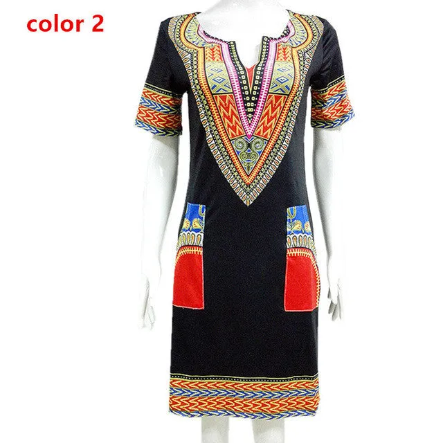 2017 Summer Sexy Print Boho Dresses