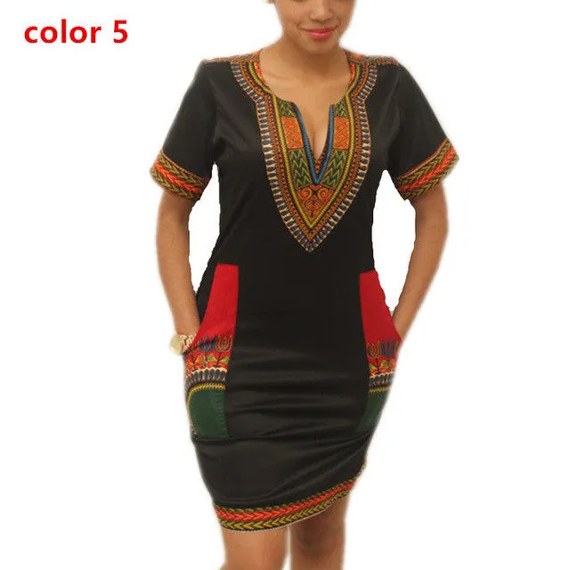 2017 Summer Sexy Print Boho Dresses
