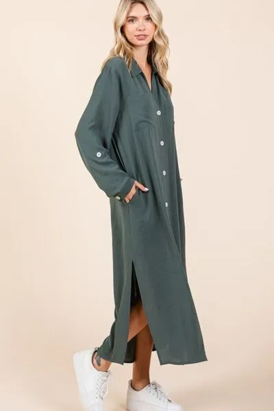 Airflow Button Down Maxi Dress
