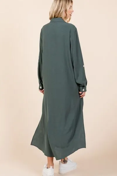 Airflow Button Down Maxi Dress
