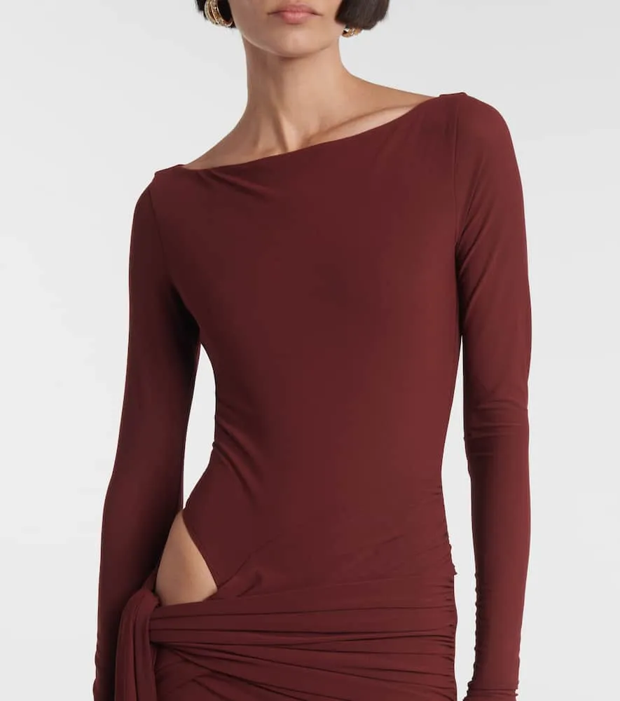 Alex Perry Draped cr√É¬™pe jersey gown