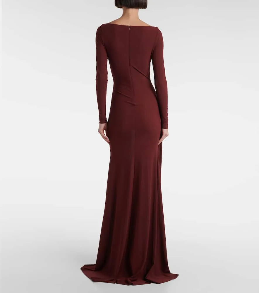 Alex Perry Draped cr√É¬™pe jersey gown