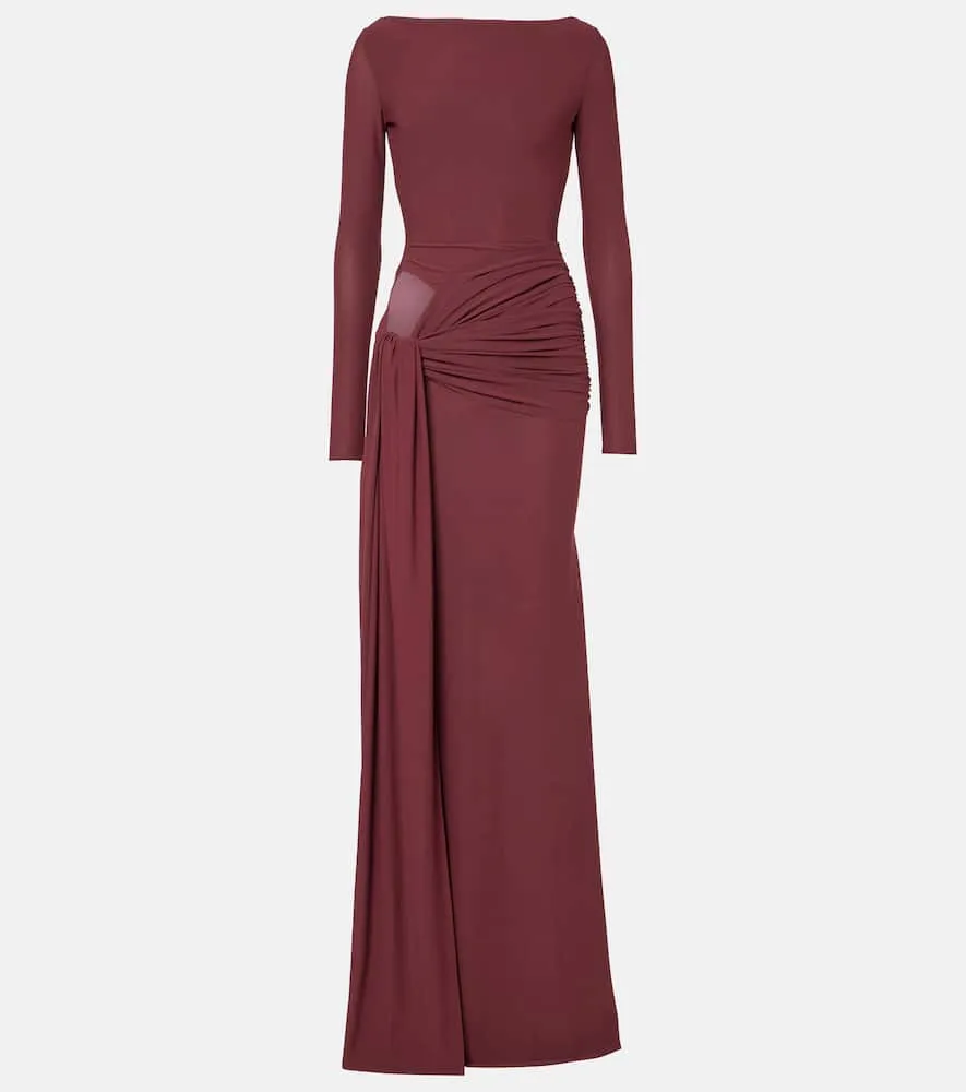 Alex Perry Draped cr√É¬™pe jersey gown