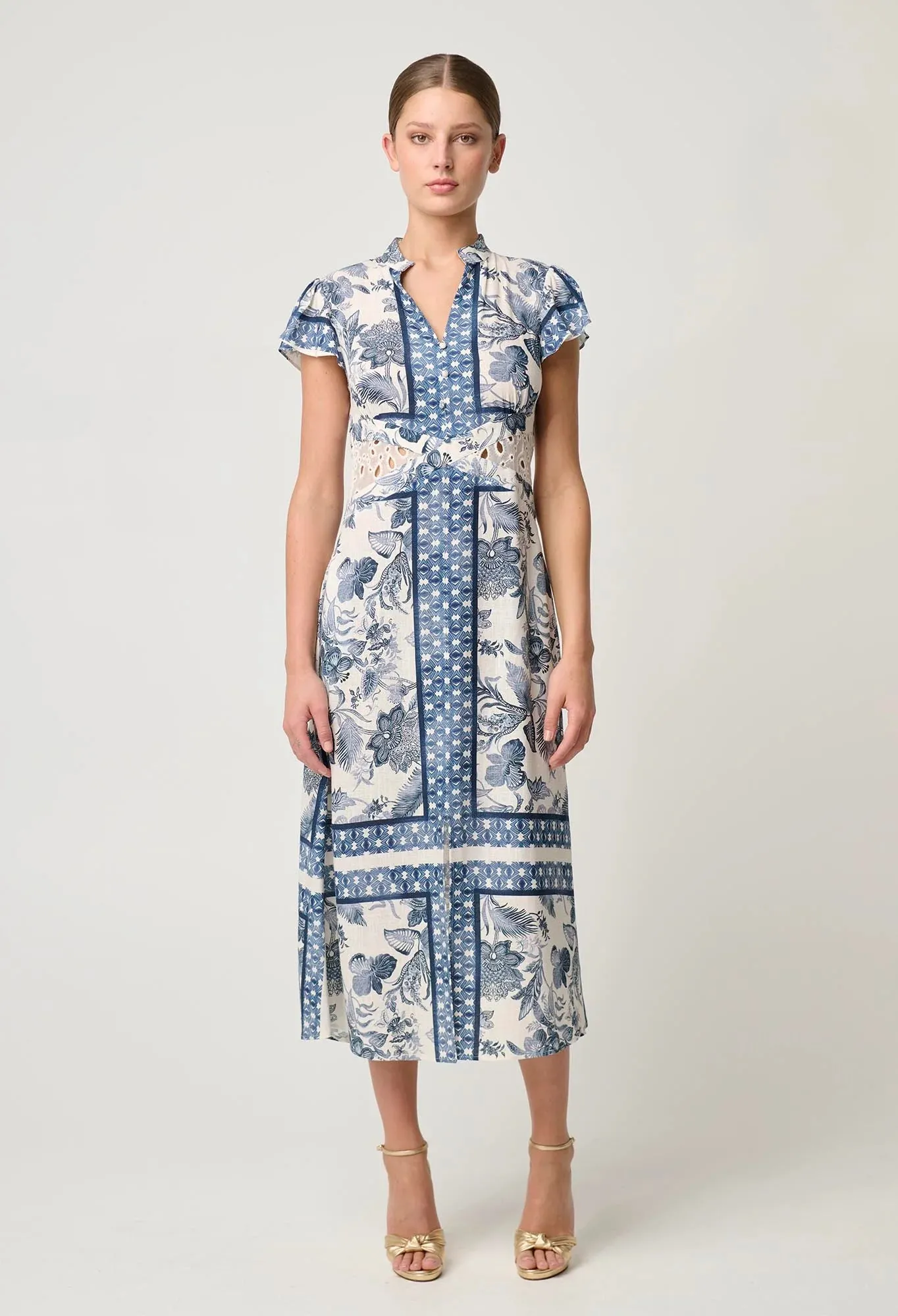 AMOYA LINEN VISCOSE DRESS | Ink Flè