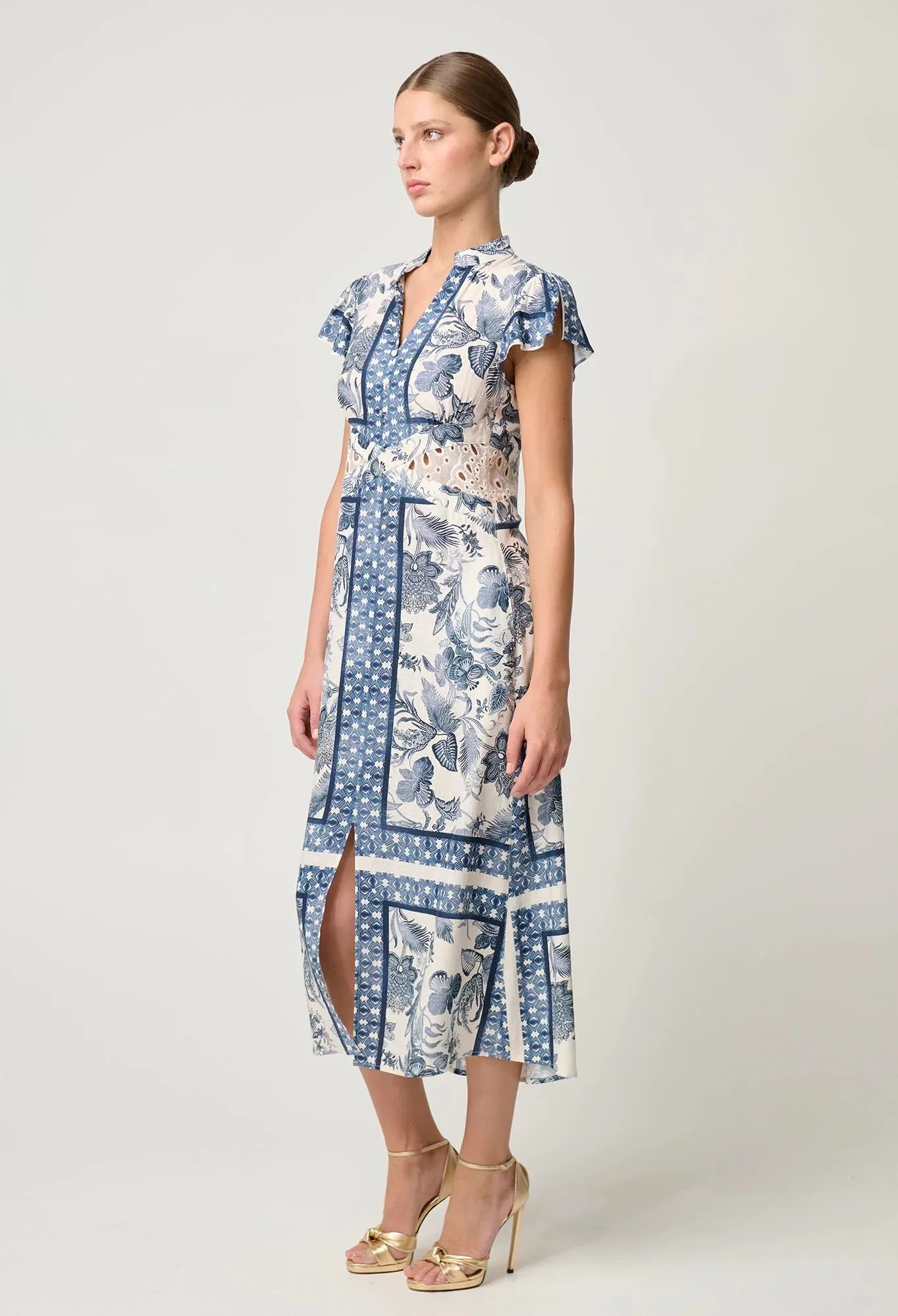 AMOYA LINEN VISCOSE DRESS | Ink Flè