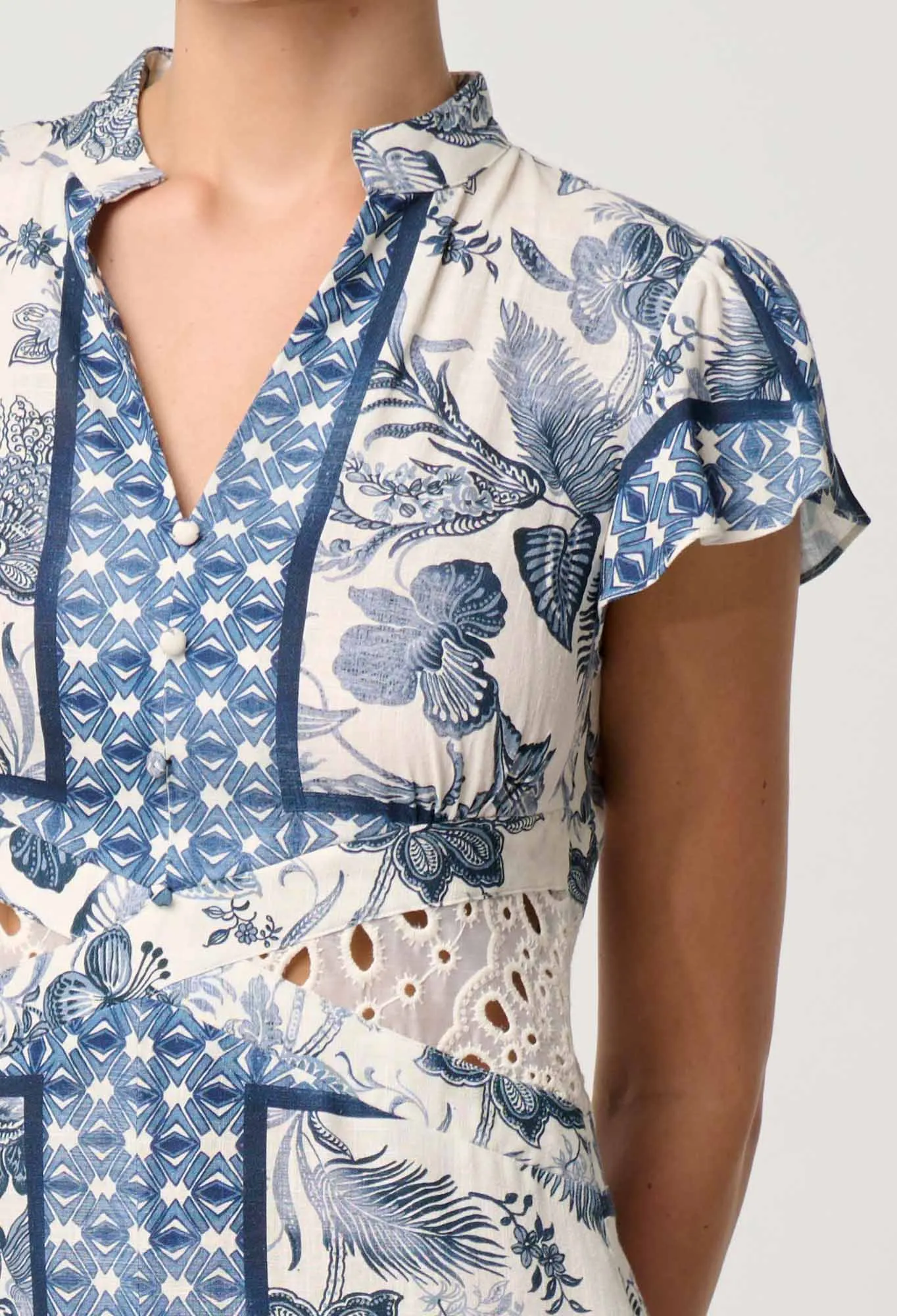 AMOYA LINEN VISCOSE DRESS | Ink Flè