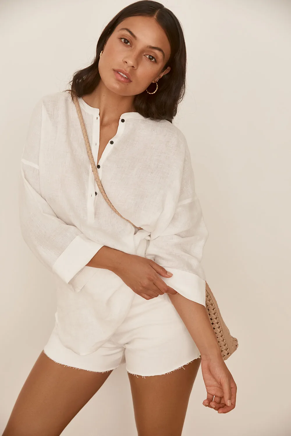 Ashlee Tunic Shirt - Ivory