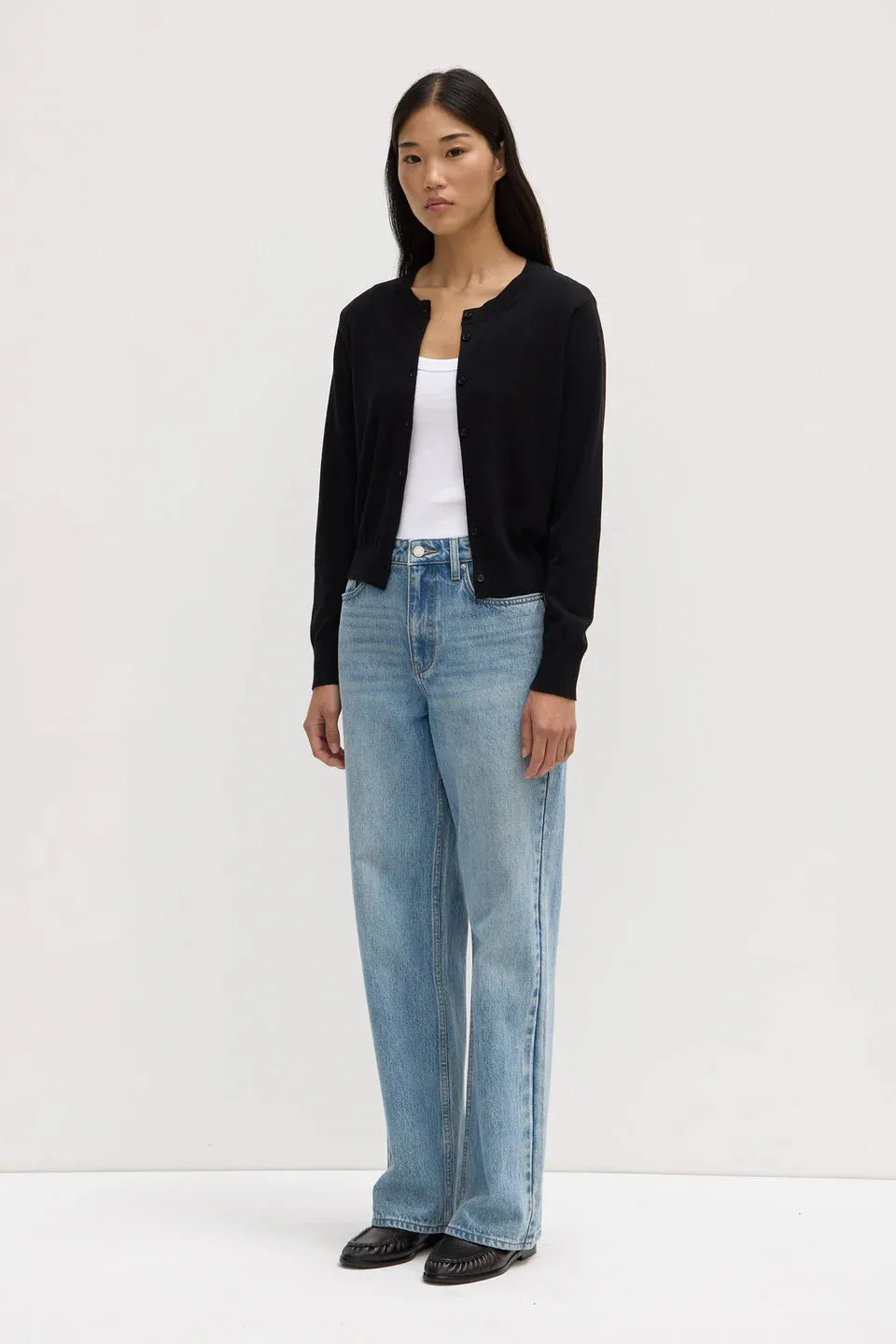 Assembly Label - Semra Cotton Cashmere Cardigan (Black)