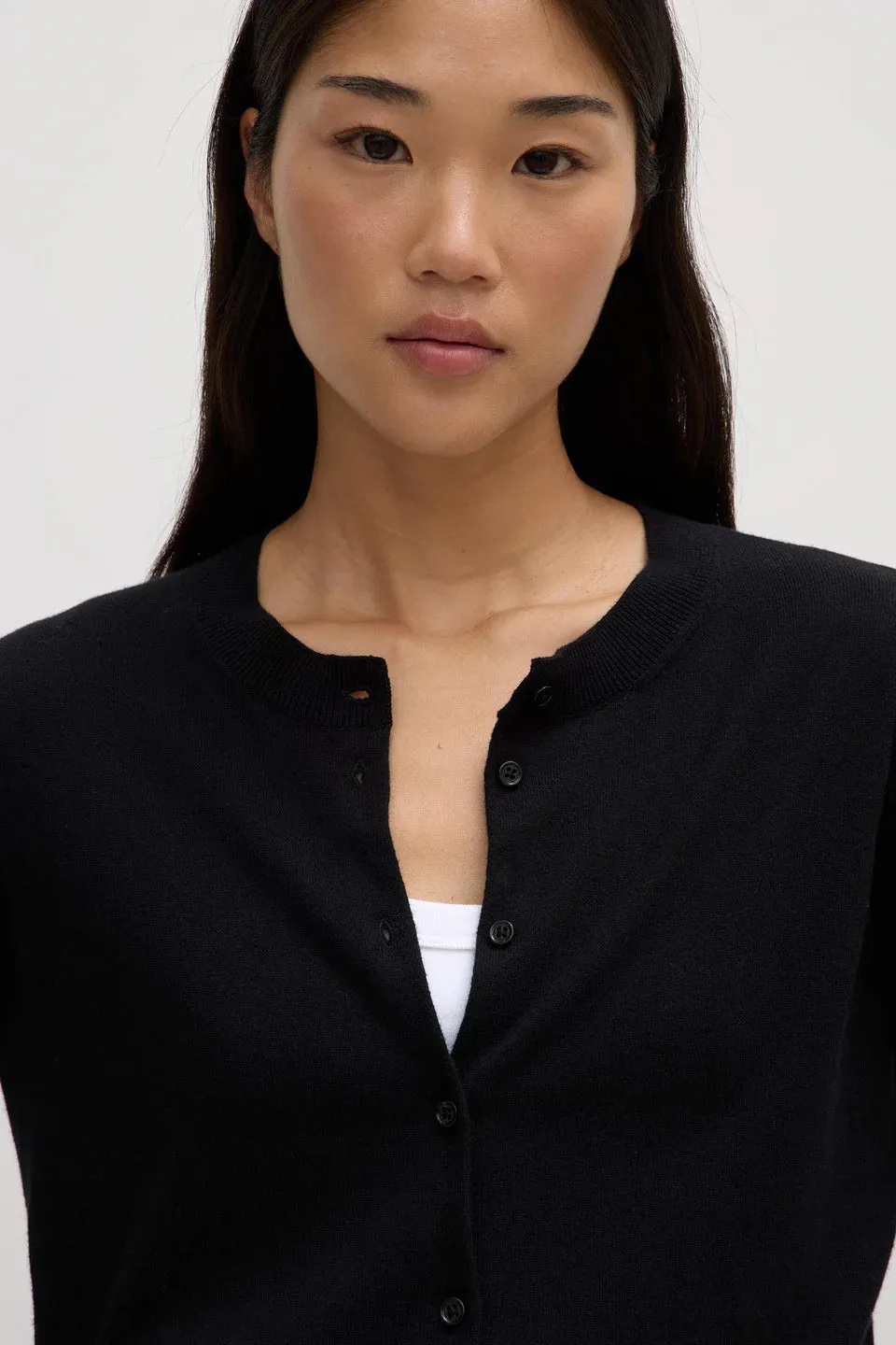 Assembly Label - Semra Cotton Cashmere Cardigan (Black)