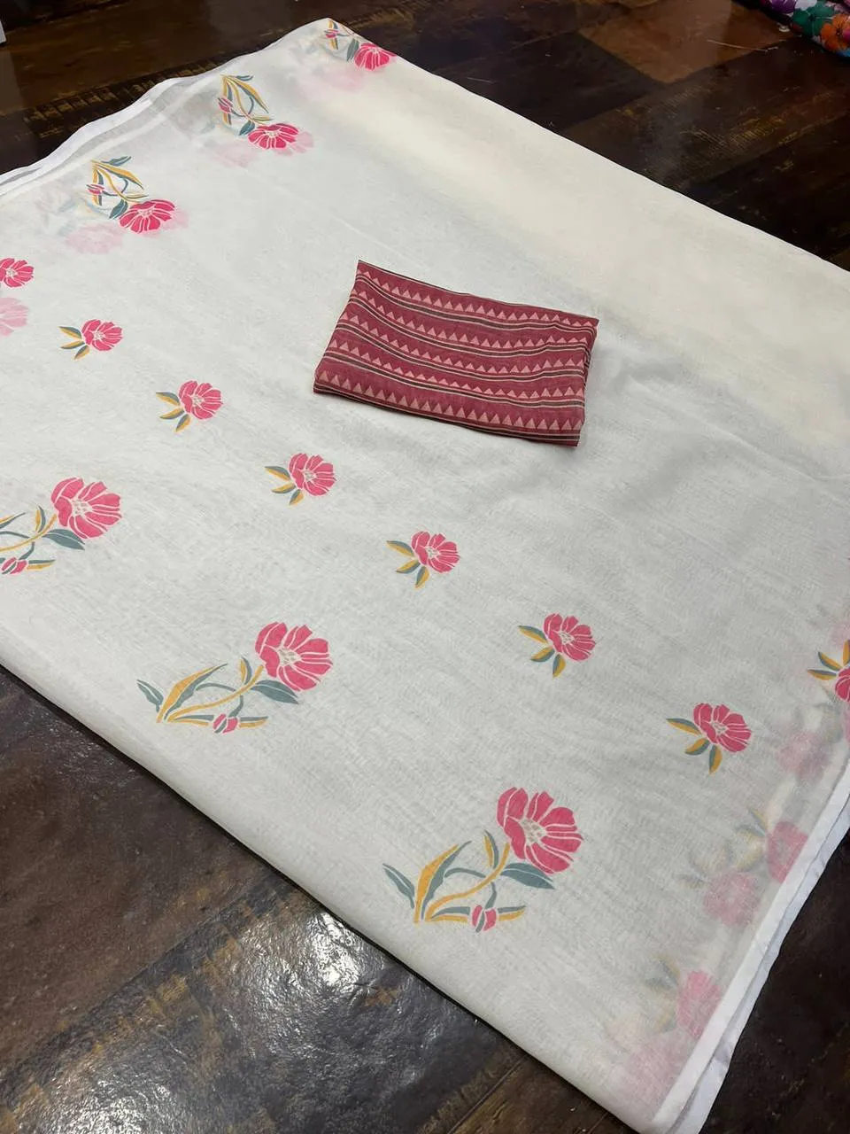 Beautiful Designer Summer Special Soft Plain Linen Saree