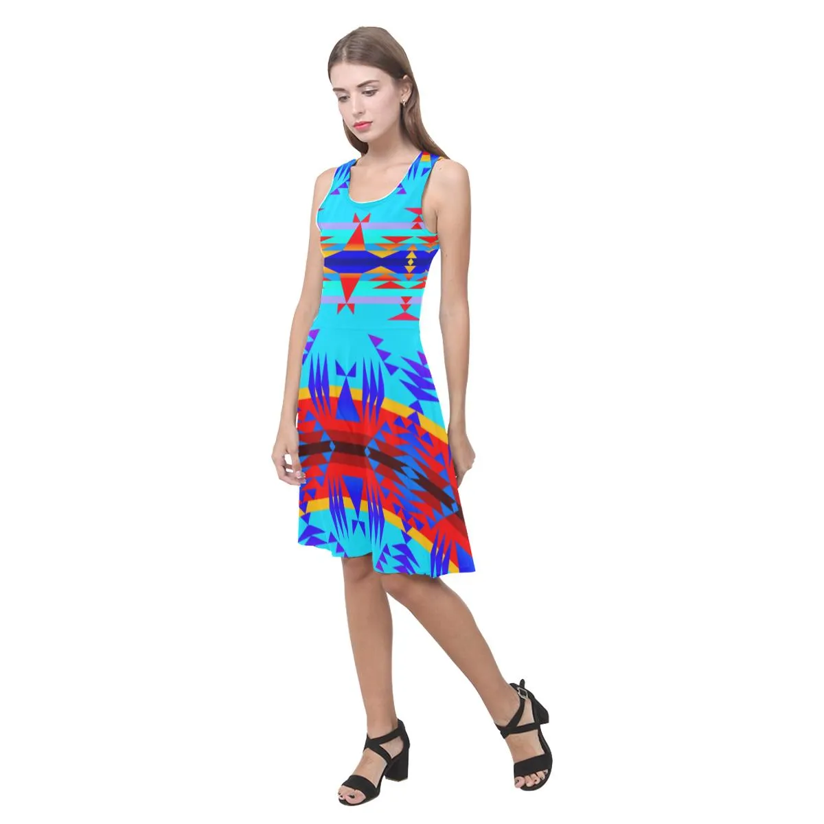 Between the Mountains Blue Atalanta Casual Sundress