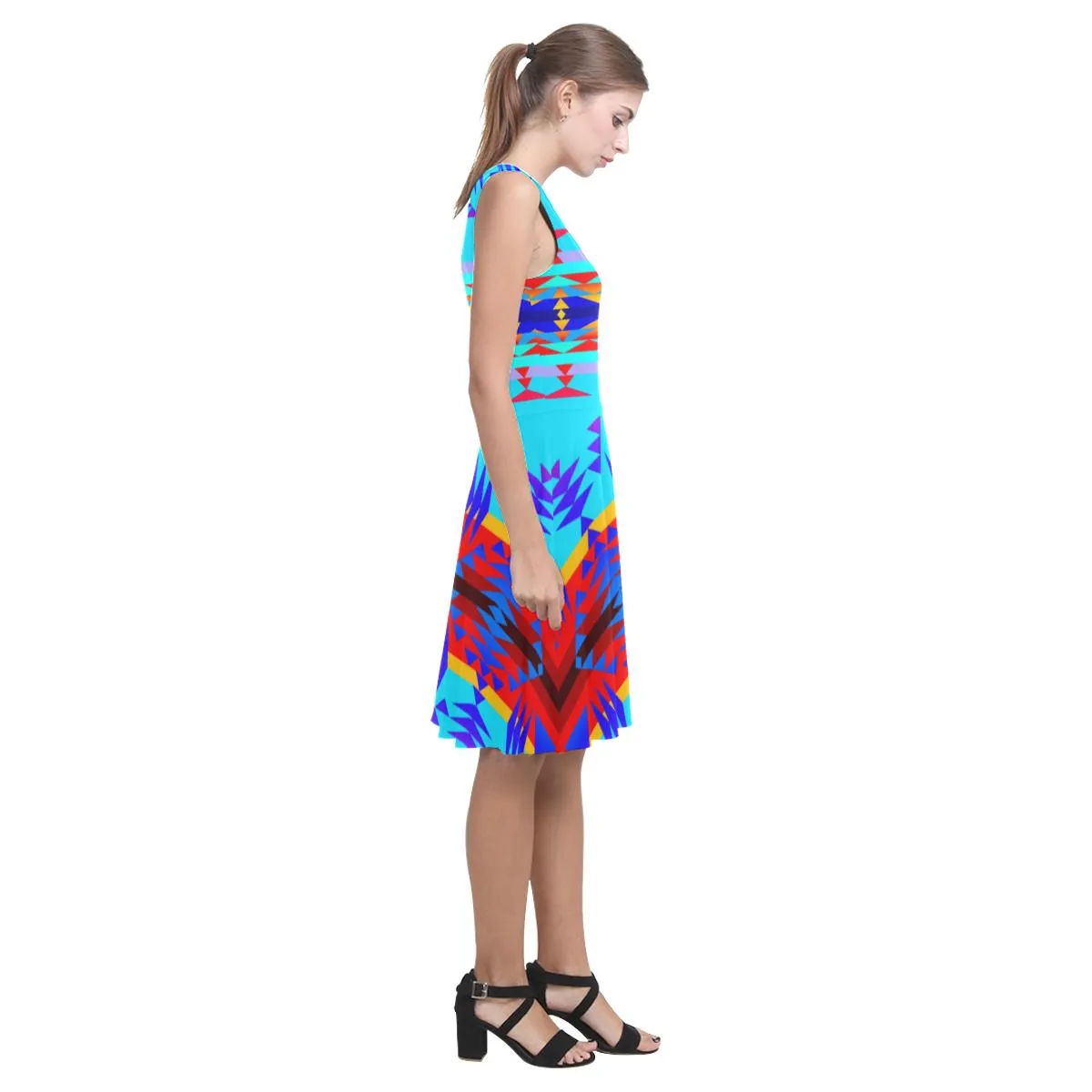 Between the Mountains Blue Atalanta Casual Sundress