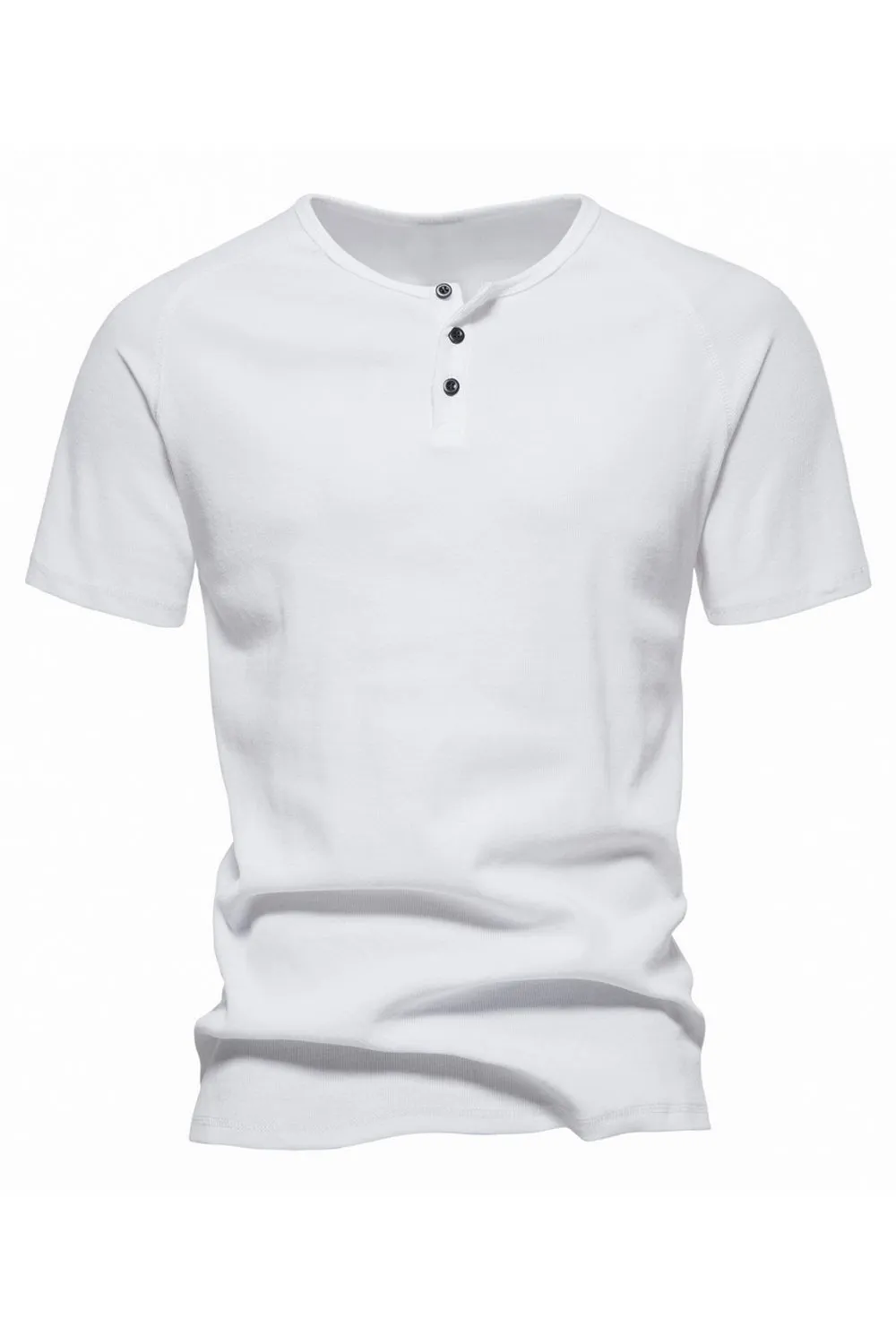 Black Cotton Crewneck Short Sleeves Men's Polo Short
