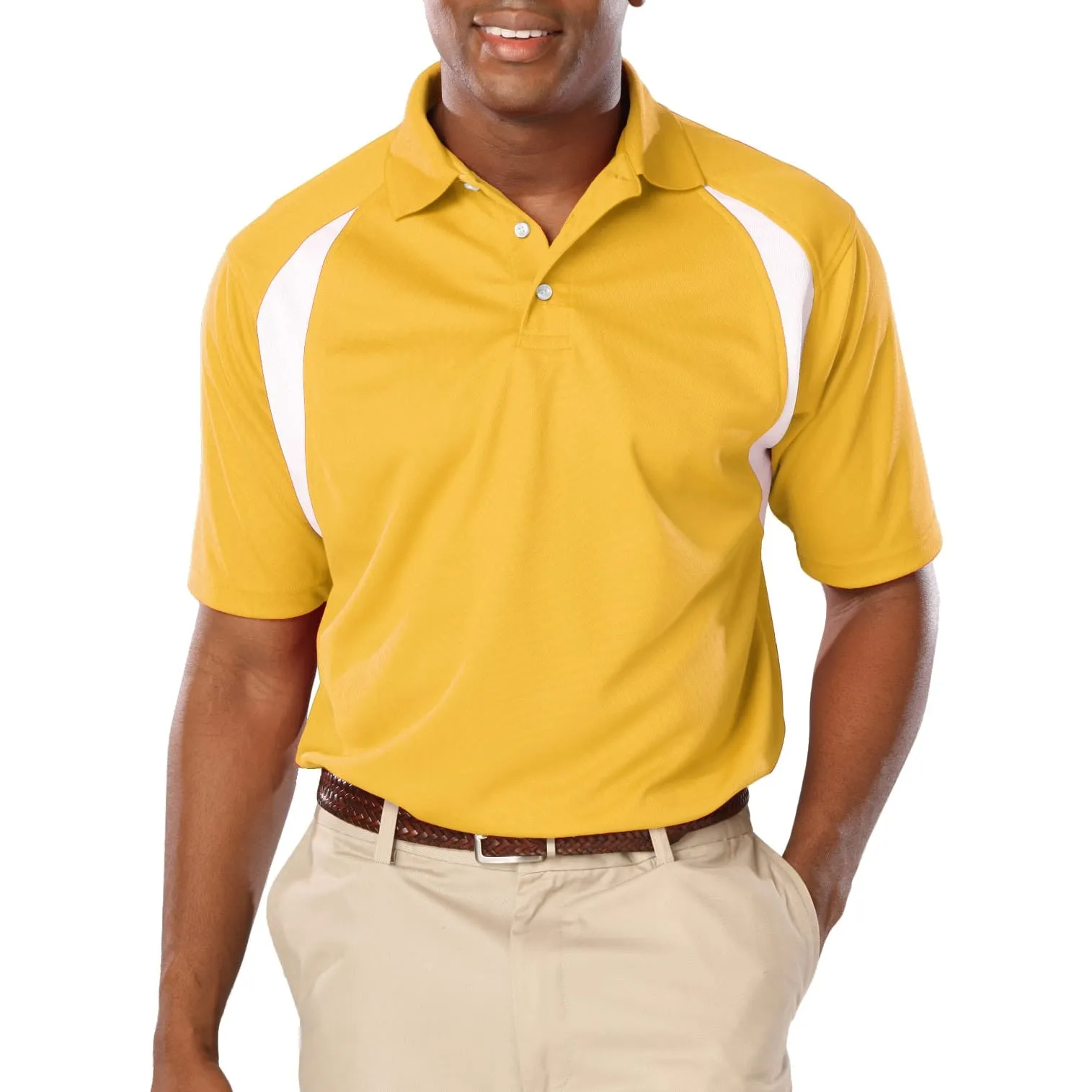 Blue Generation Men's Raglan Wicking Polo