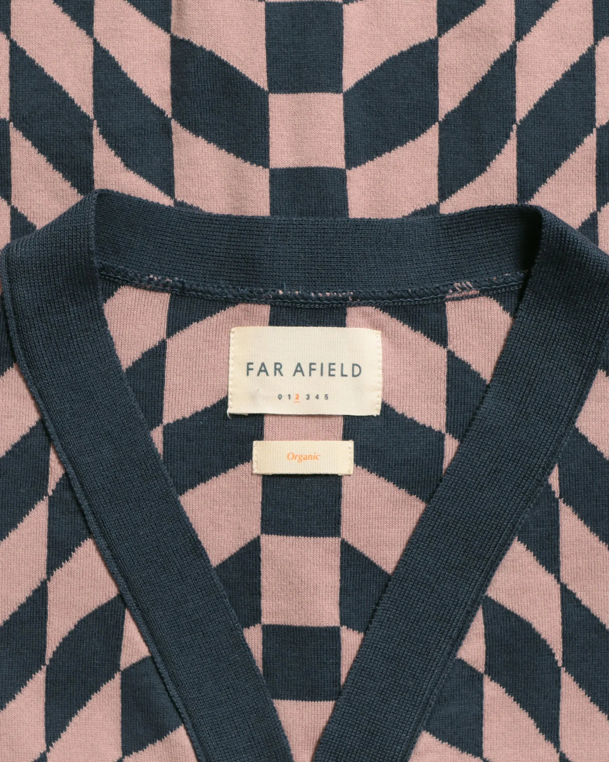 Buckley Cardigan - Checkers Pattern Blue Night
