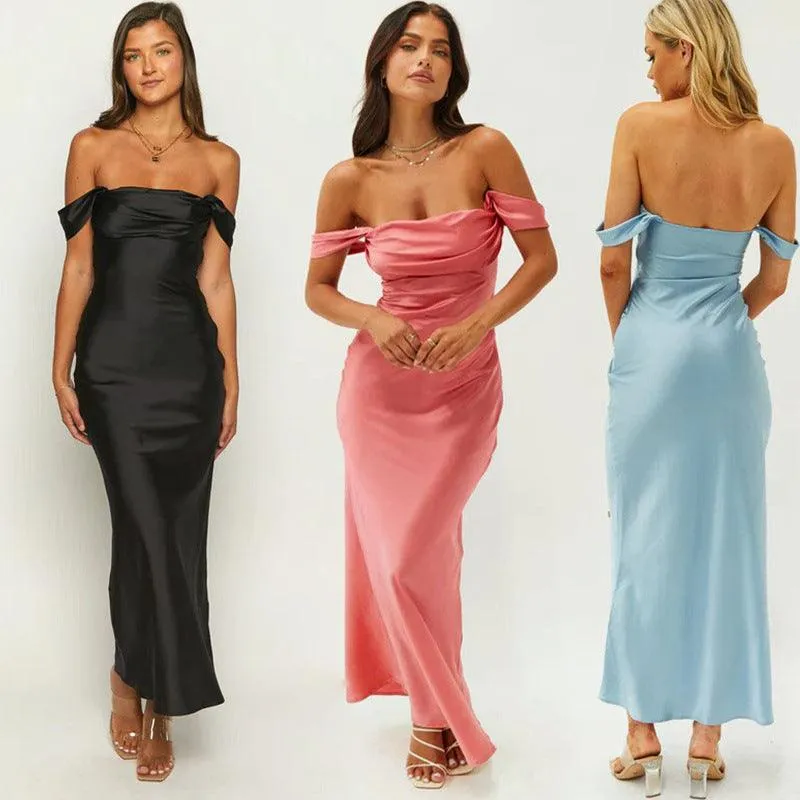 Chic and Flattering Hip Backless Long Dress for Women's Fashion