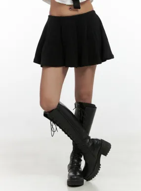 Chic Flared Polyester Mini Skirt CS425