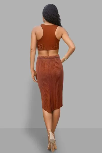Chic High Waist Slit Skirt