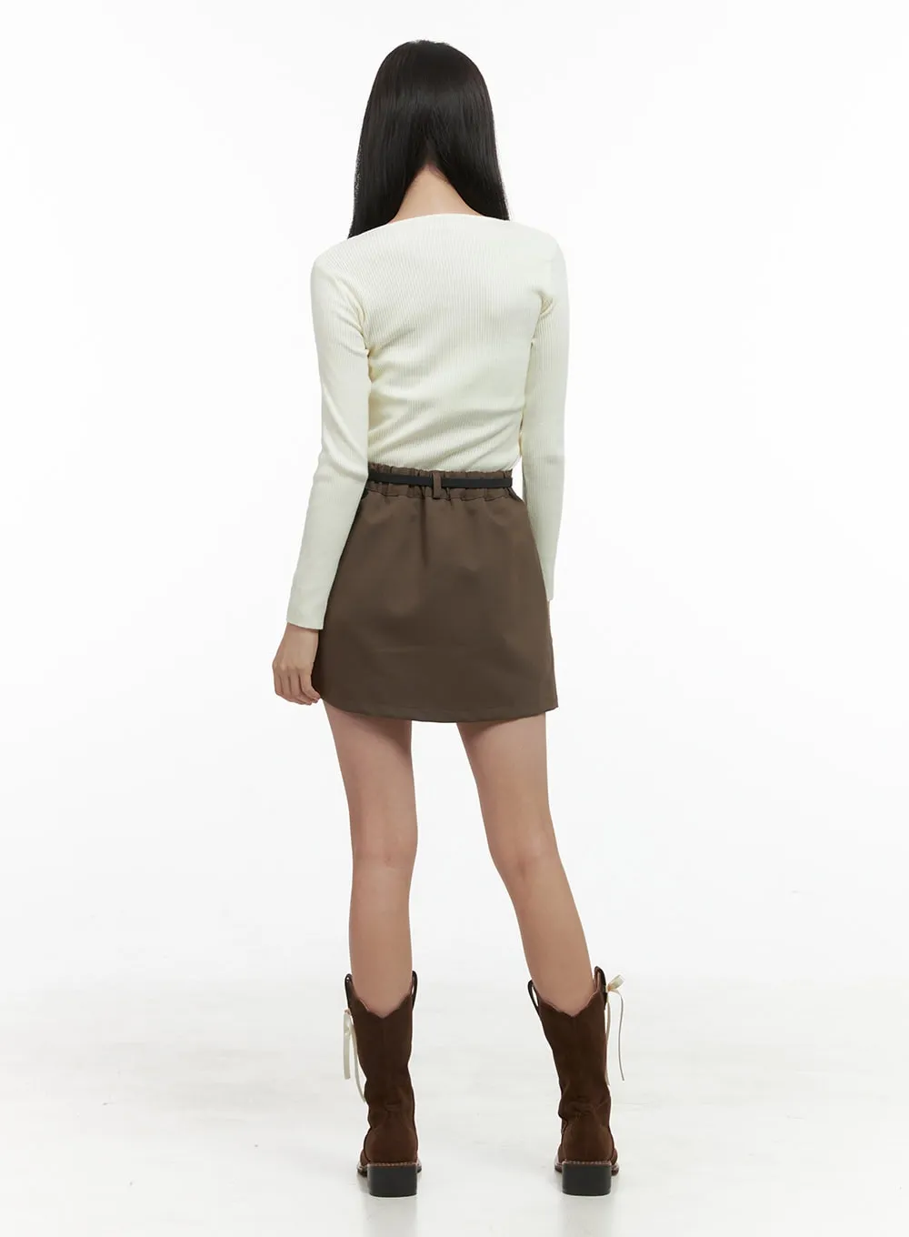 Chic Slimline Banded Mini Skirt OS411