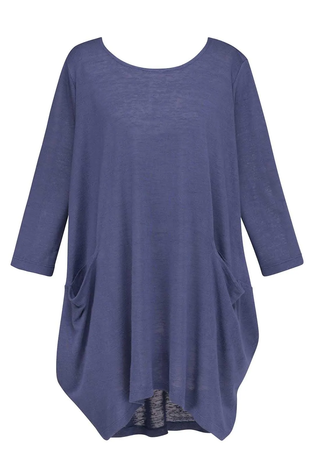 Cocoon Tunic Top, Soft Navy