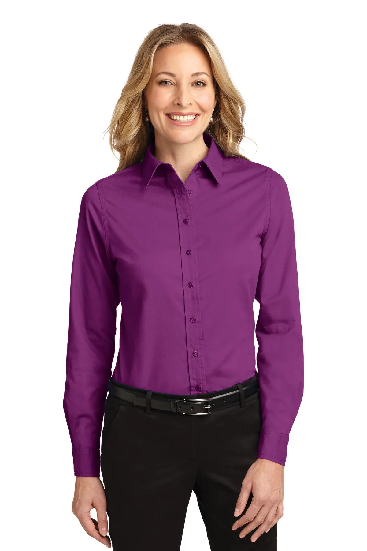 Custom Embroidered - Port Authority® Ladies Long Sleeve Easy Care Shirt.  L608