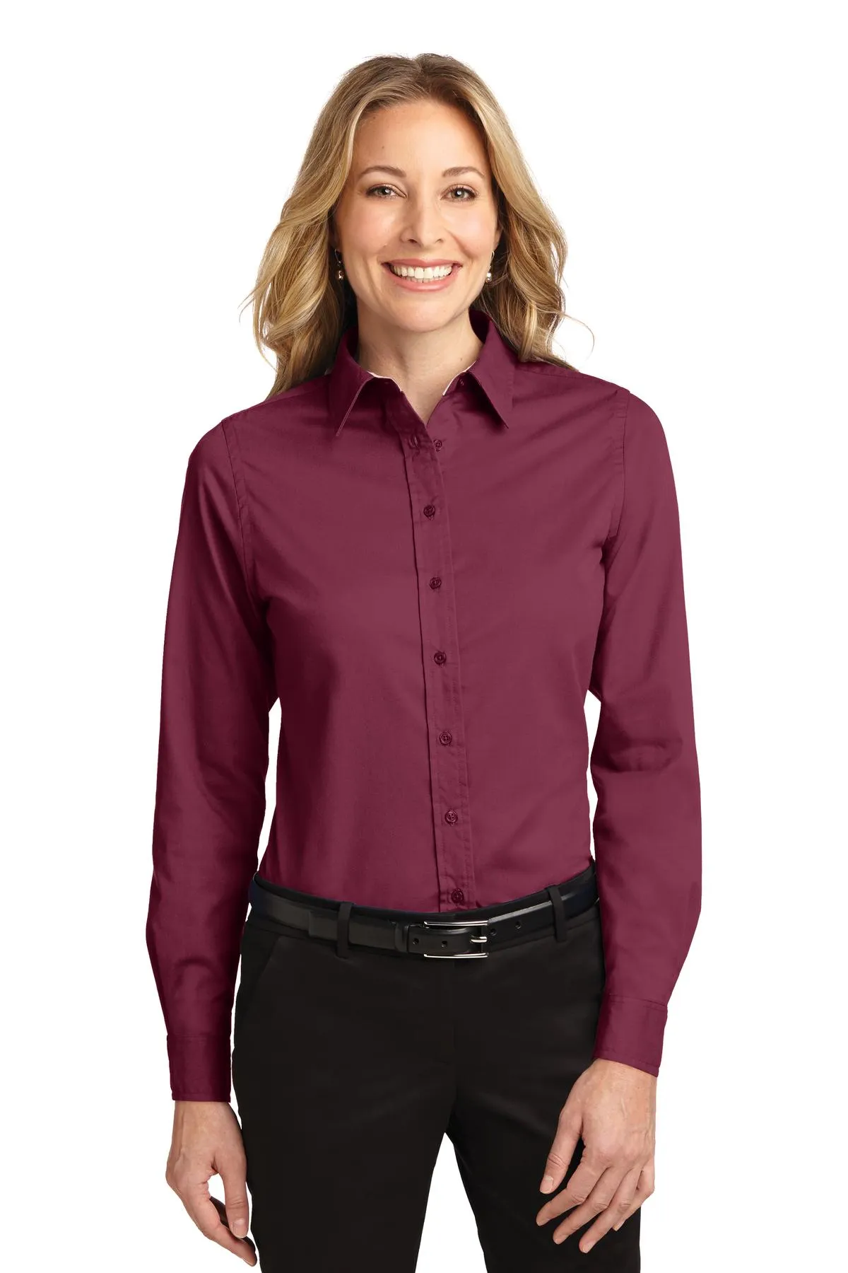 Custom Embroidered - Port Authority® Ladies Long Sleeve Easy Care Shirt.  L608