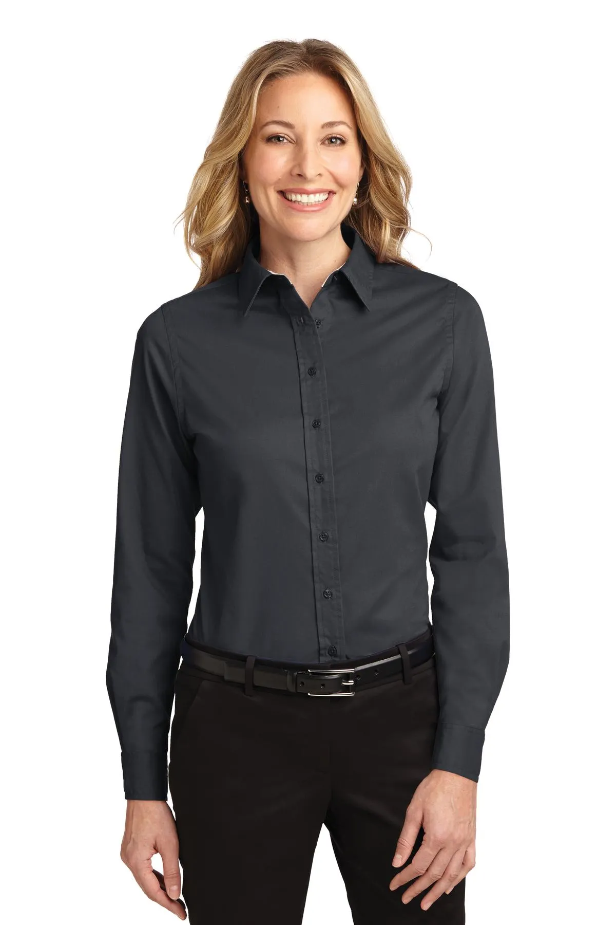 Custom Embroidered - Port Authority® Ladies Long Sleeve Easy Care Shirt.  L608