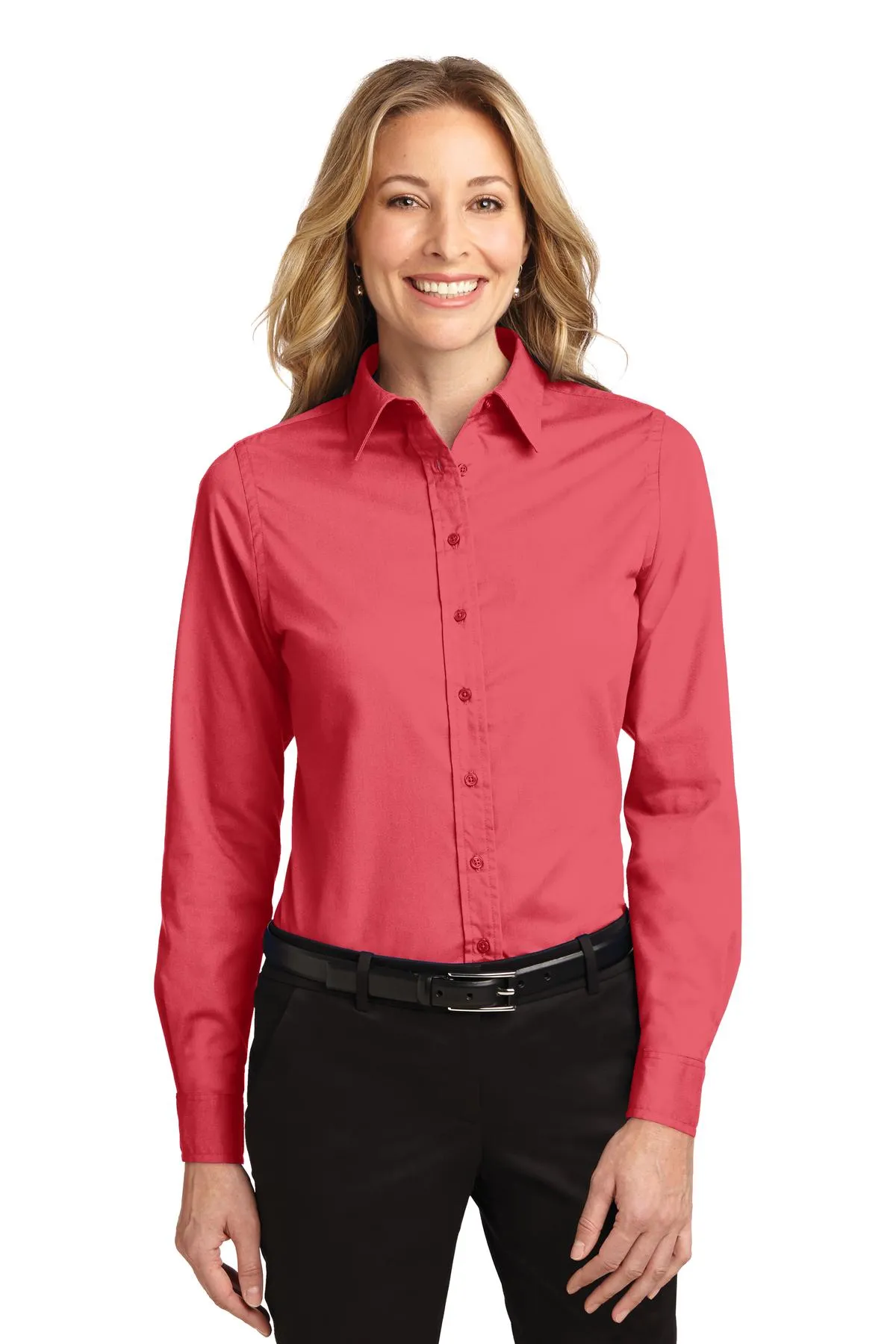 Custom Embroidered - Port Authority® Ladies Long Sleeve Easy Care Shirt.  L608