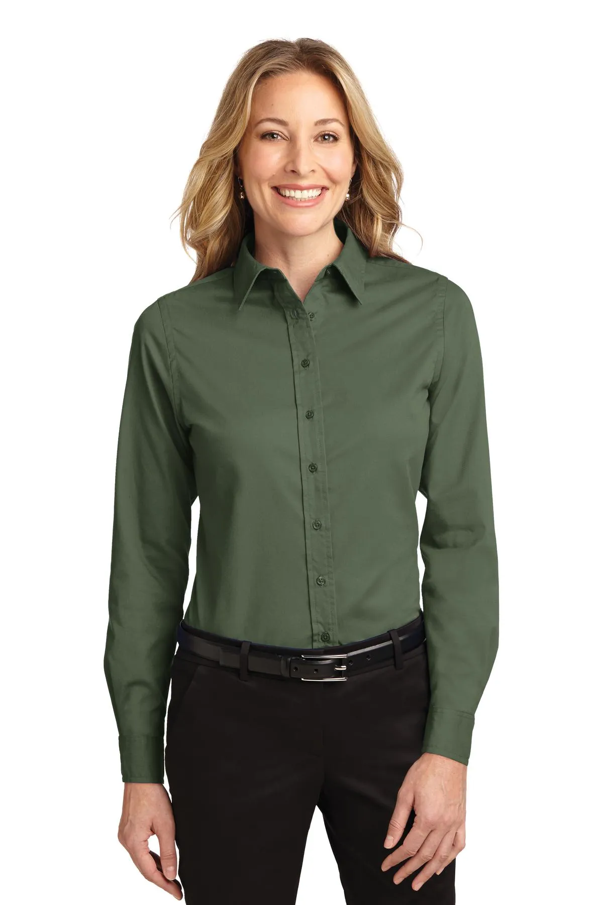 Custom Embroidered - Port Authority® Ladies Long Sleeve Easy Care Shirt.  L608