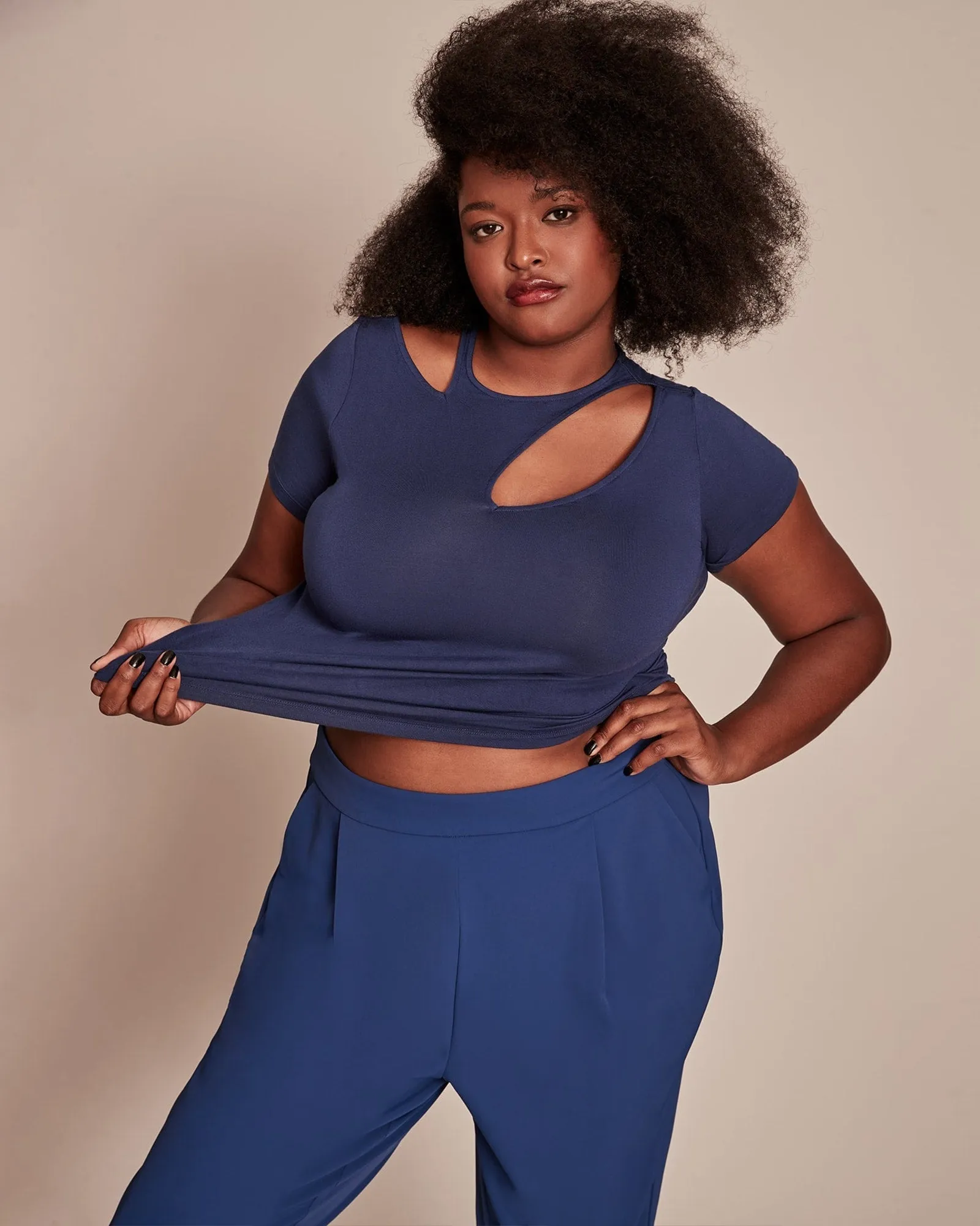 Diana Cutout Top | Blue Depths