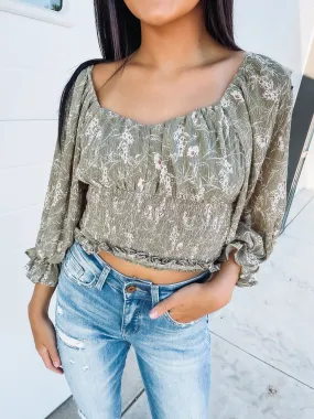 Floral Smocked Waist Top