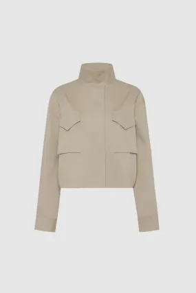 Friends With Frank The Esther Cropped Trench in Walnut