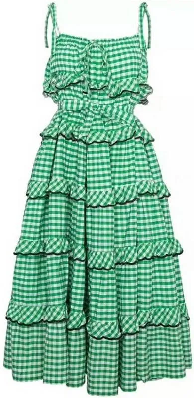 Gingham Ruffled Sundress