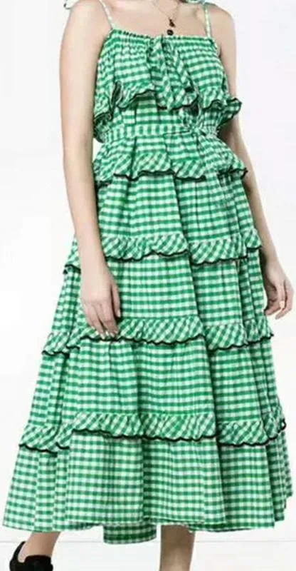 Gingham Ruffled Sundress