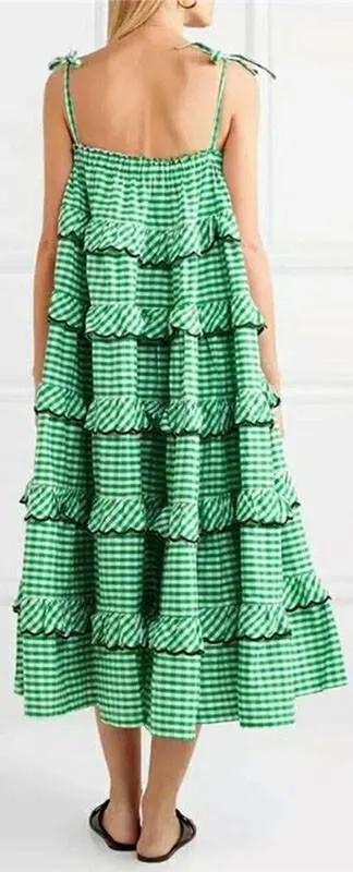 Gingham Ruffled Sundress