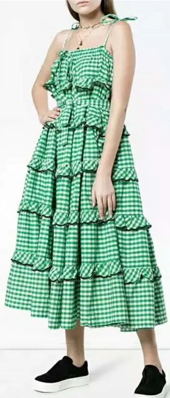 Gingham Ruffled Sundress