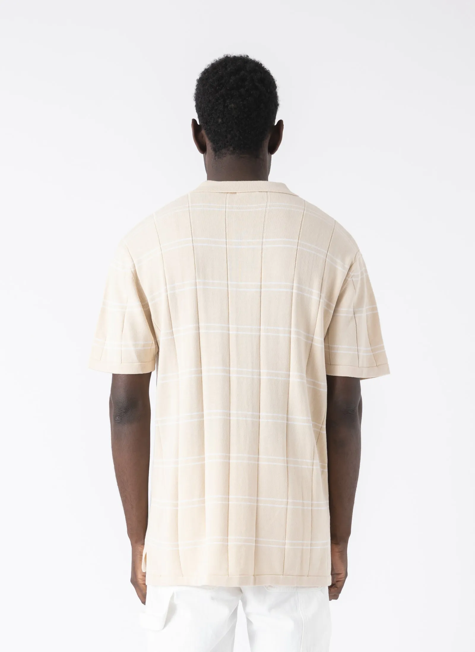 Golf Polo Bone Stripe