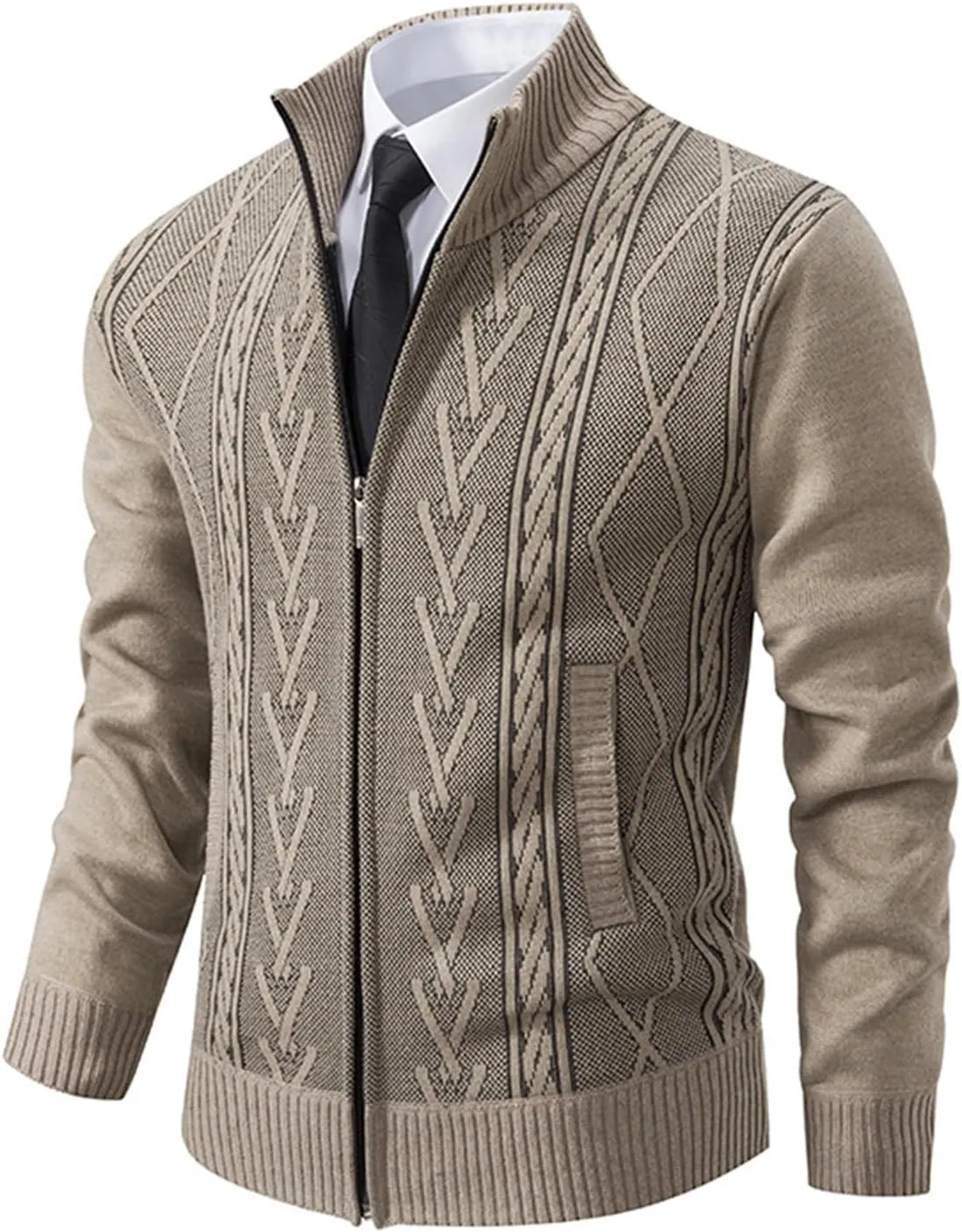Jackets for Men Zip up Hoodie Casual Fleece Warm Jackets Thick Coats Breathable Long Sleeve Loose Sweatshirt Sweater