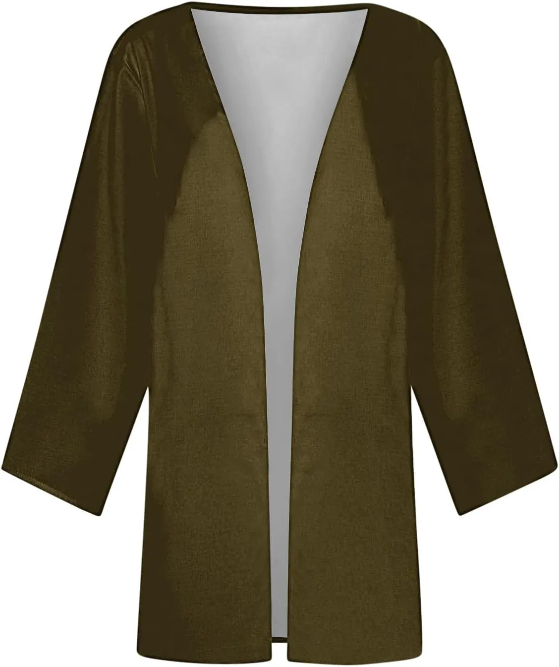 Lightweight Cardigans for Women Summer Long Cardigan Casual Open Front Beach Cover Ups 3/4 Sleeve Kimono Cardigan