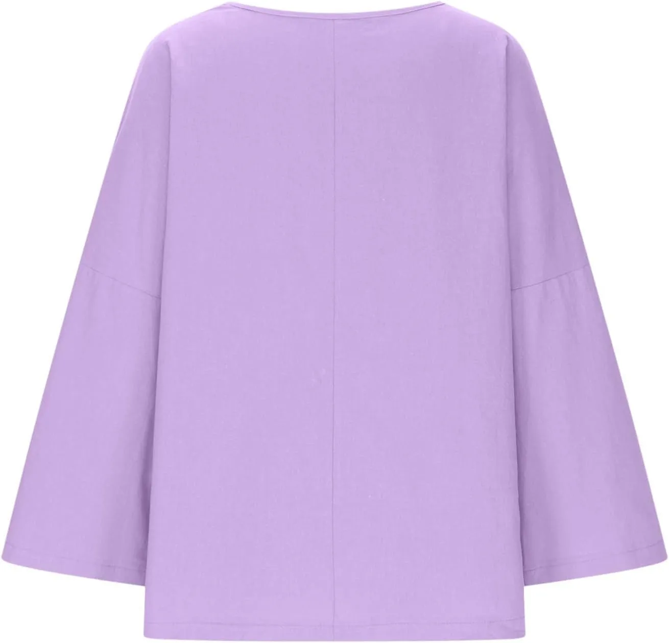 Long Sleeve Cotton Linen Shirts for Women Spring Summer Tops 2025 Blouse Plus Size Tunic Crewneck Tshirts Tees Tunic