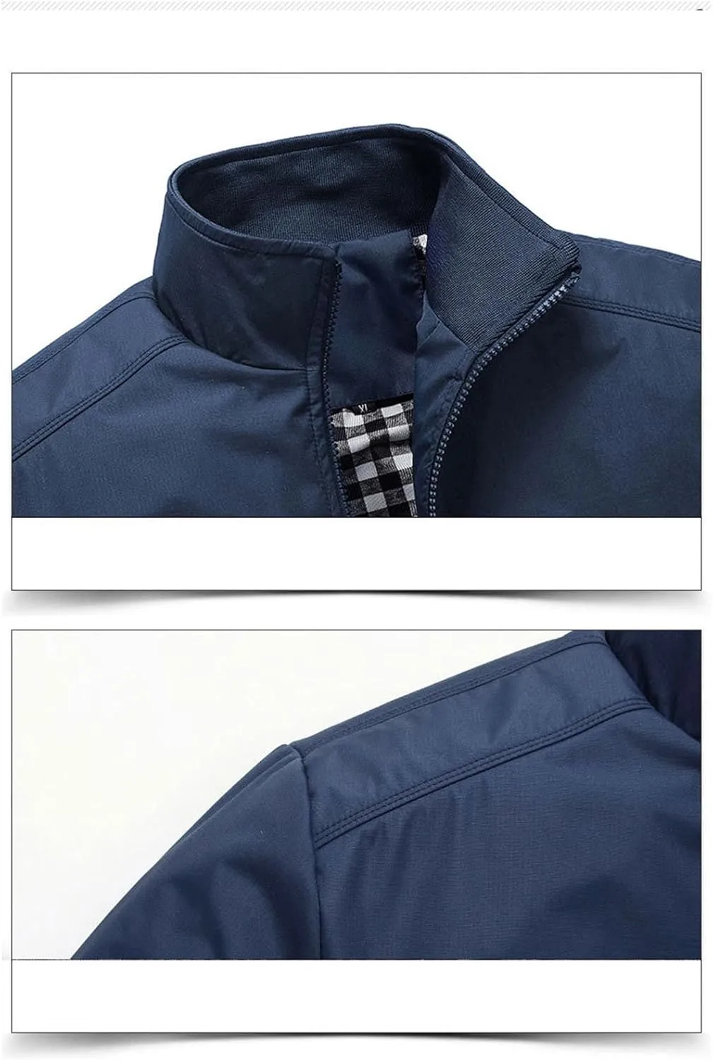 Men's Lightweight Bomber Jacket Breathable Spring Fall Full Zip Thin Windbreaker Outdoor Recreation Coat for Business