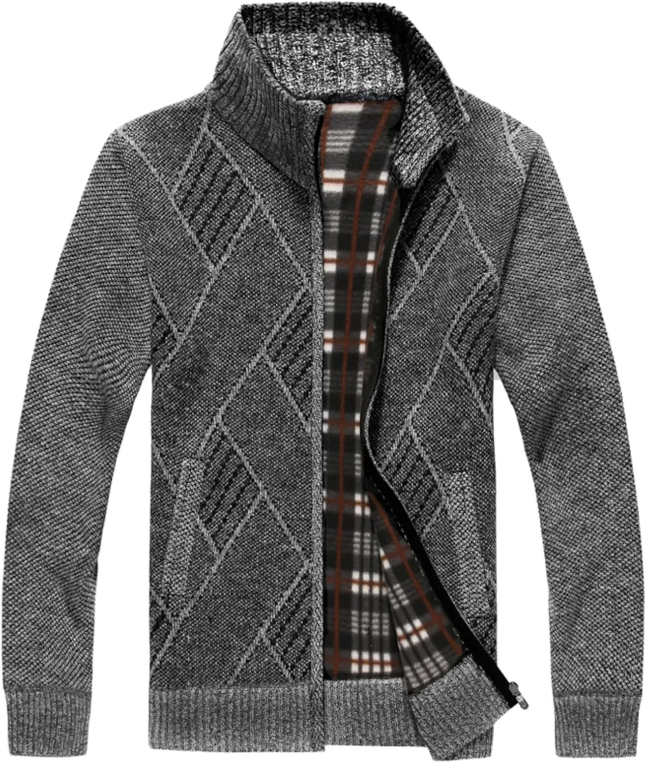 Men's V-Neck Stretchy Button Sweater Soft Warm Cardigan Coats Regular Fit Plus Size Breathable Jackets