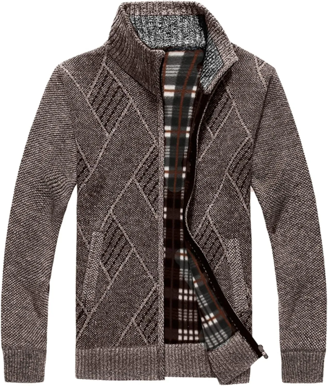 Men's V-Neck Stretchy Button Sweater Soft Warm Cardigan Coats Regular Fit Plus Size Breathable Jackets