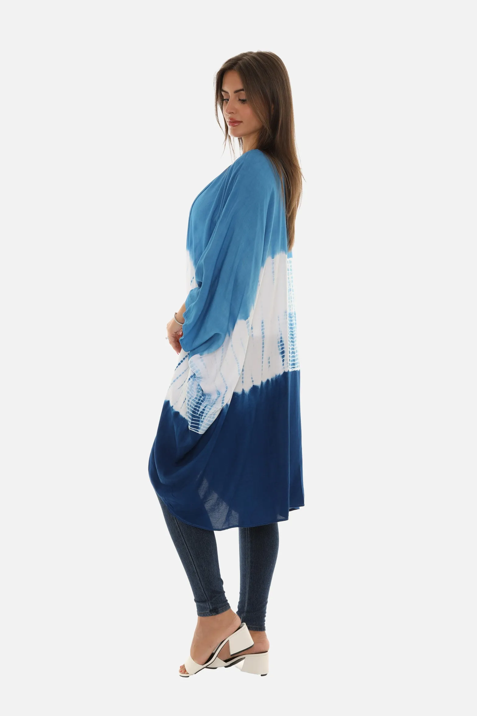 Ombré Three-Quarter Sleeve Cardigan