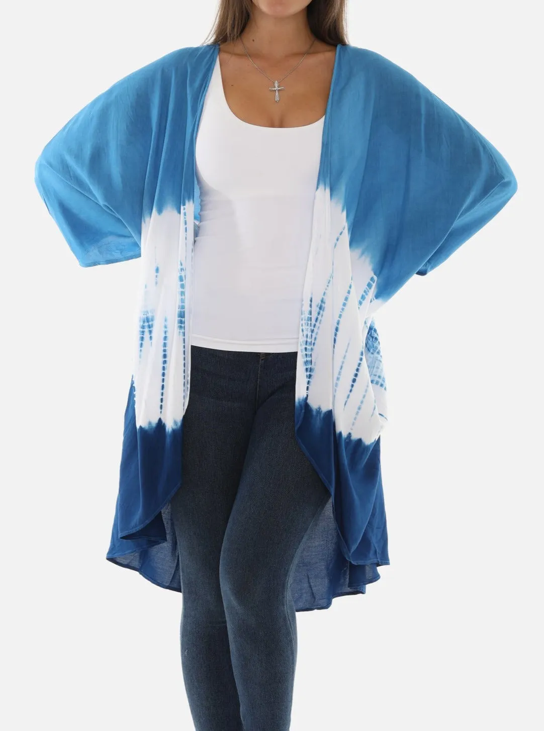 Ombré Three-Quarter Sleeve Cardigan