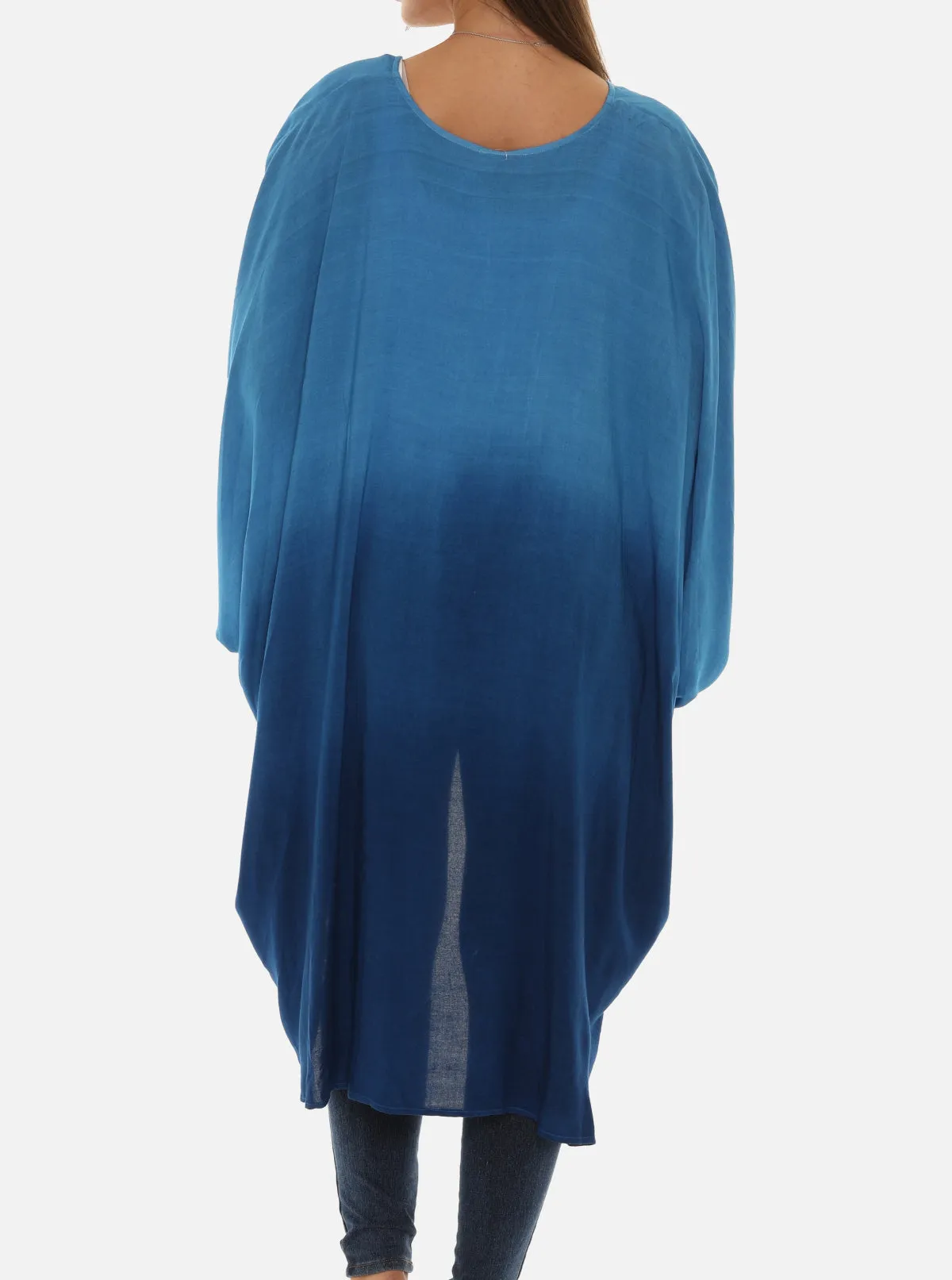 Ombré Three-Quarter Sleeve Cardigan