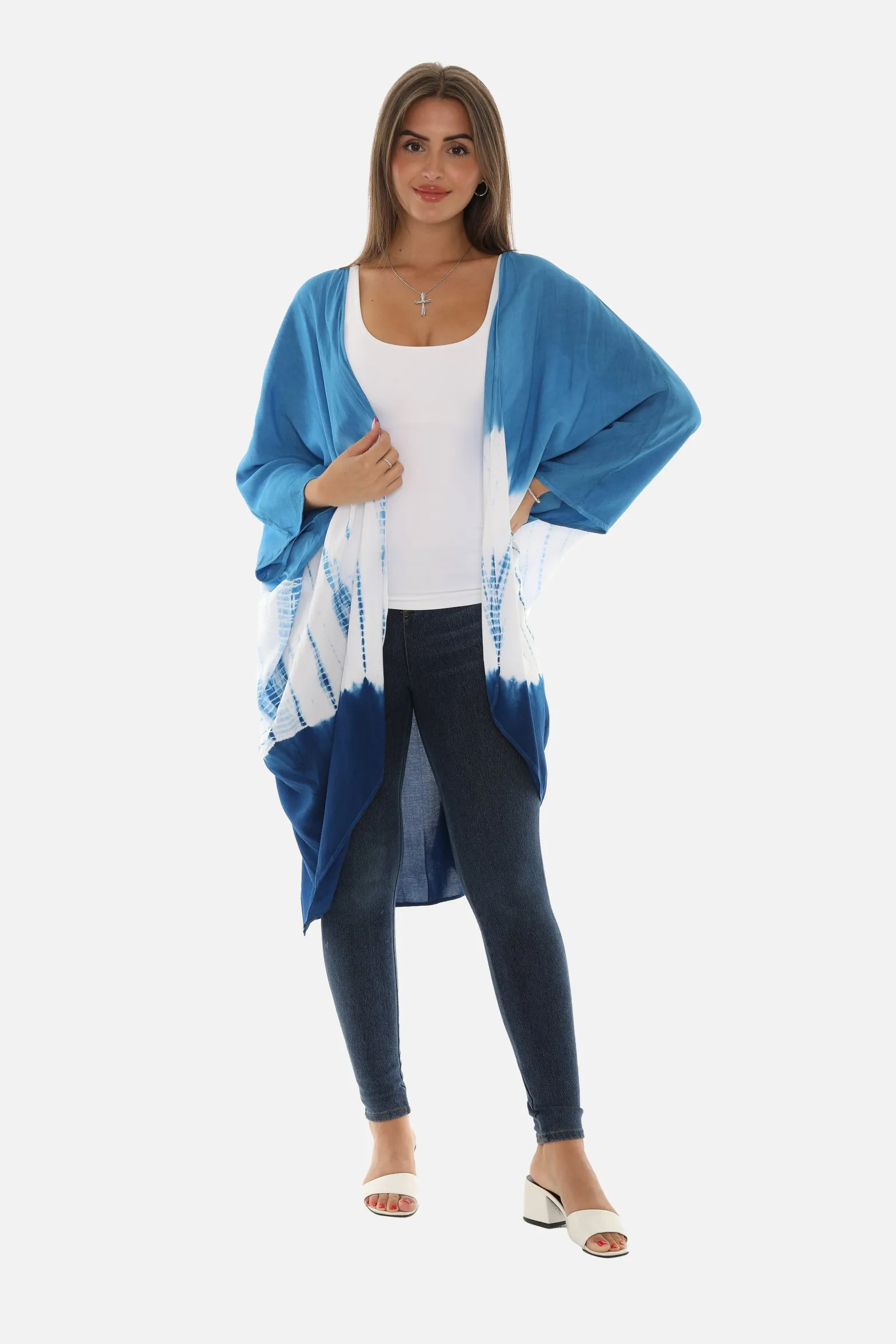 Ombré Three-Quarter Sleeve Cardigan