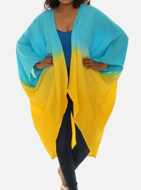 Ombré Three-Quarter Sleeve Cardigan
