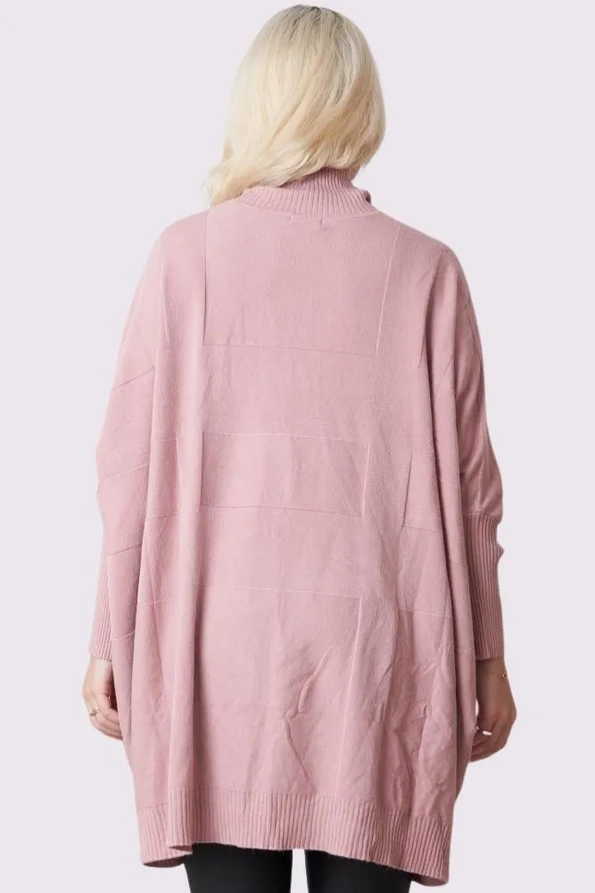 Plain Ribbed Hem Soft Feel Tunic Top